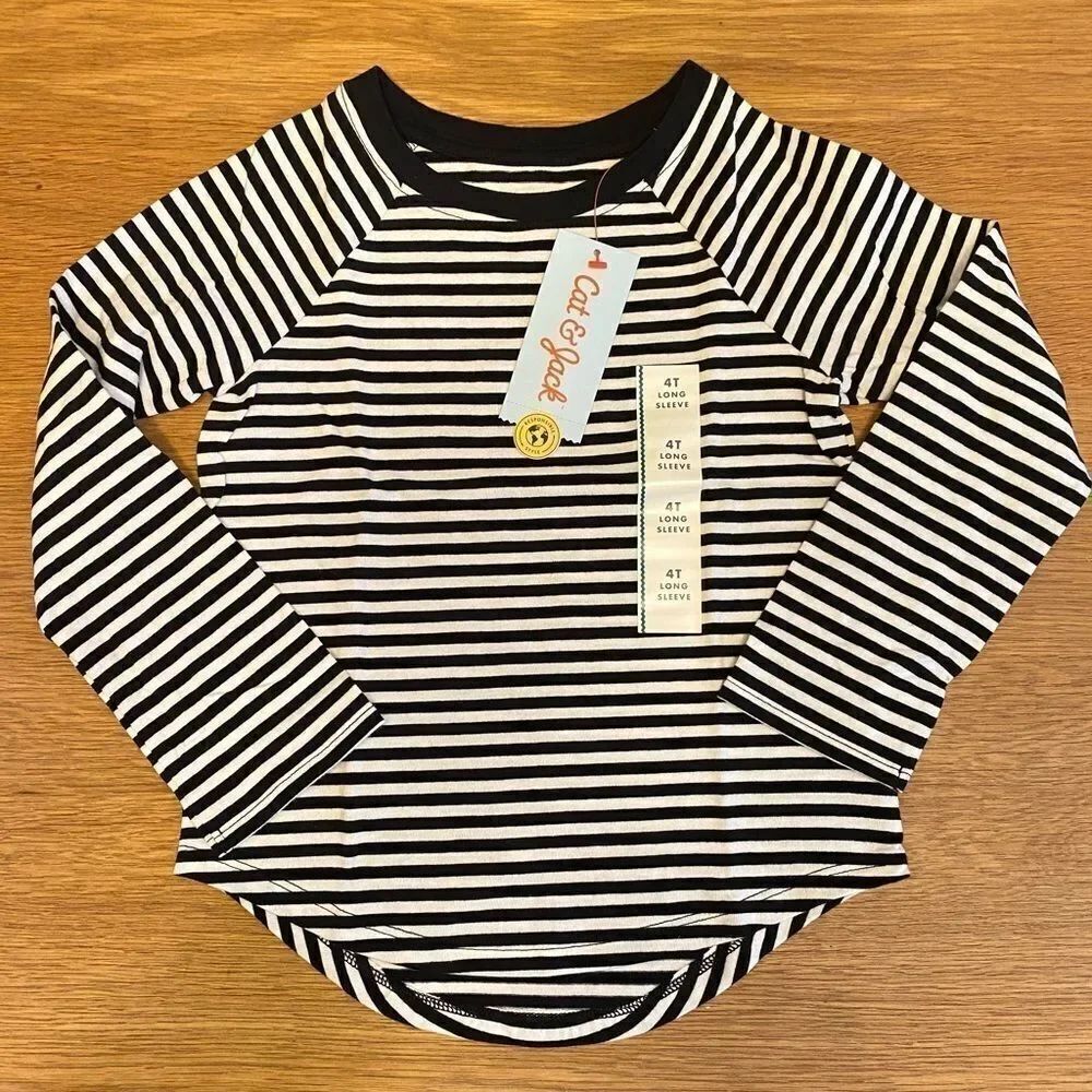 Cat & Jack Striped Long-sleeve Tee size 3T